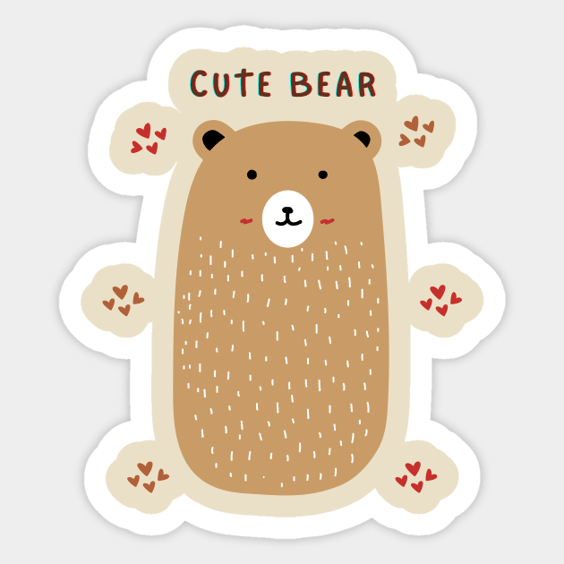 Cute Bear Sticker by Art By Bear